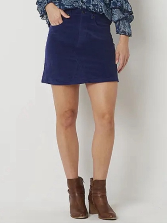 FRYE AND CO. Dresses & Skirts - FRYE AND CO. Navy Blue Corduroy Mini Skirt